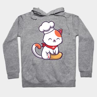 Cute Cat Chef Cooking Hoodie